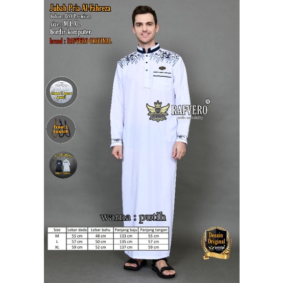 Jubah Pria Bordir AlFahreza Original RAFVERO - JUBAH PRIA