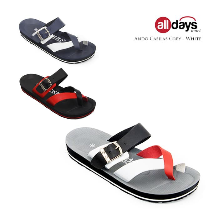 Buruan Ando Sandal Kasual Pria Casillas Size 38/42 - Navy, 38 Promo