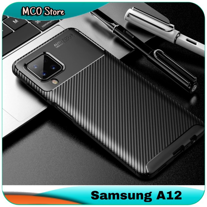 Casing Samsung Galaxy A12 A 12 New Original Carbon Slim Fit Case