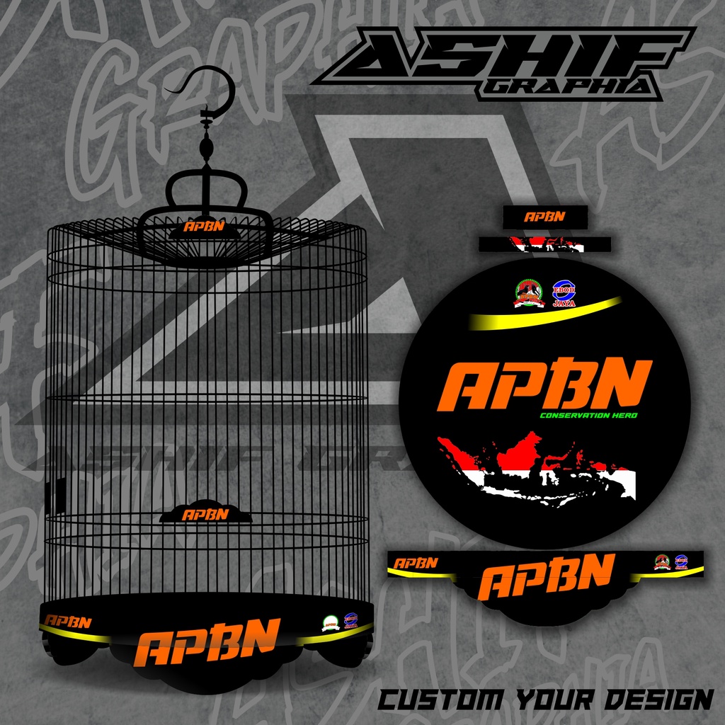 STIKER SANGKAR TEBOK MURAI MOTIF APBN DOFF NEW