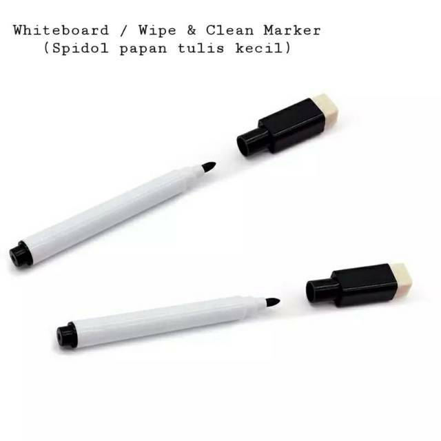 

Spidol Marker Kecil Tinta Hitam untuk Whiteboard / wipe & clean book