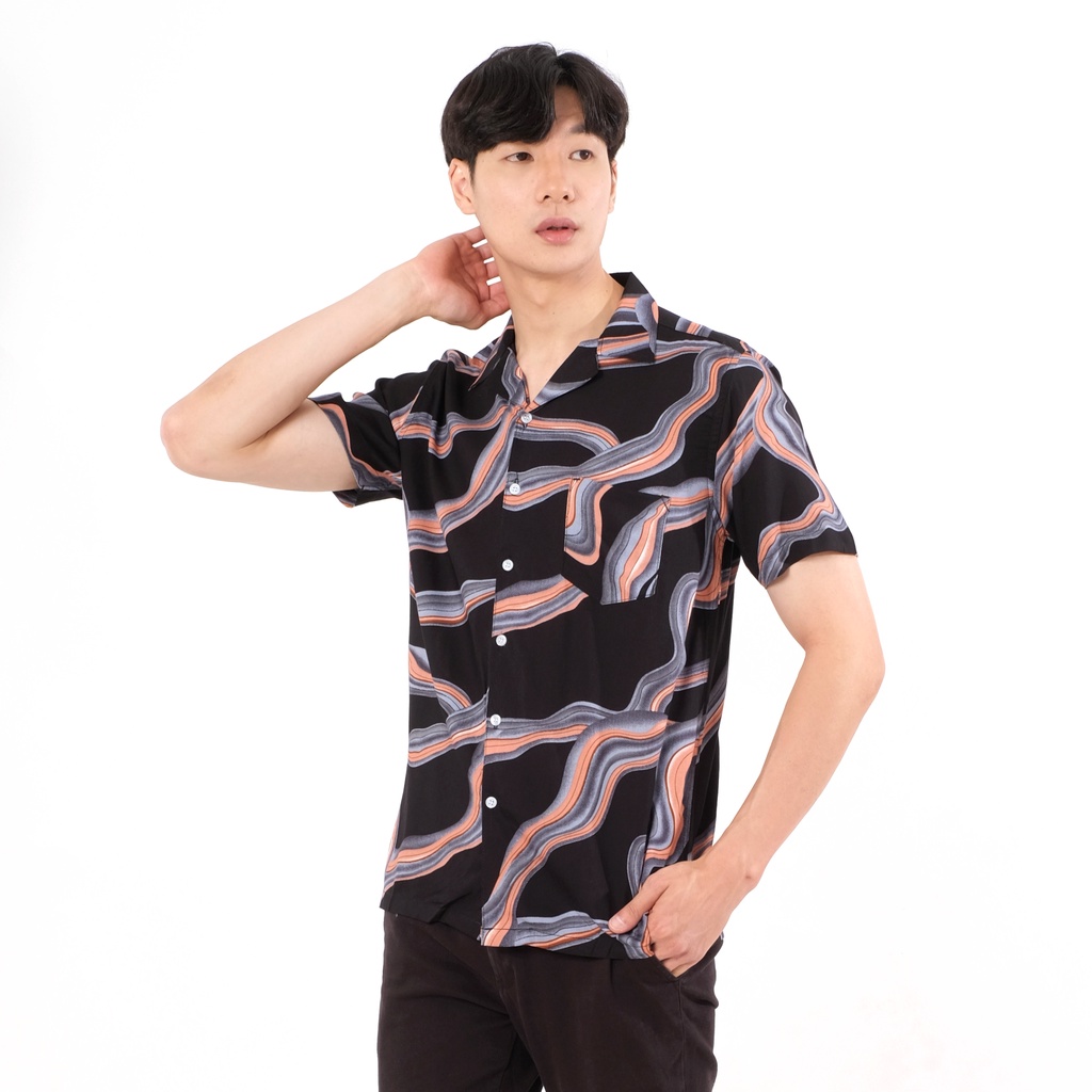 SANVANINA Kemeja Hawai Unisex Printing - Troy Casual Shirt E-1562