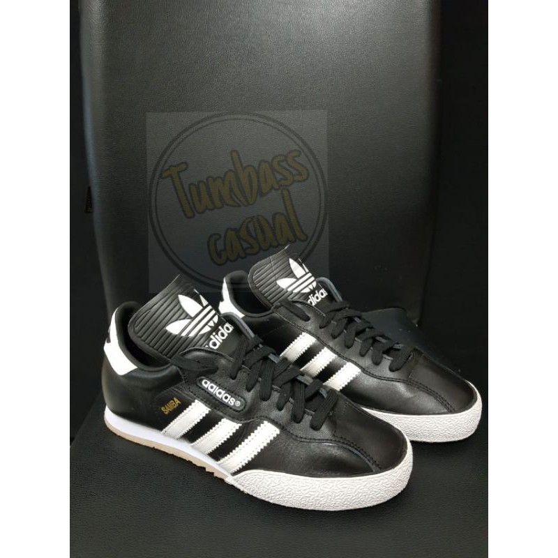 SEPATU ADIDAS SAMBA SUPER (LEATHER BLACK WHITE) BNWB
