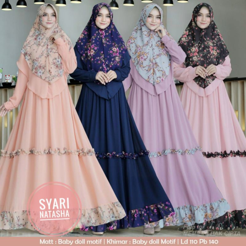 Big Sale Gamis Syari  Natasha/ Gamis Pesta