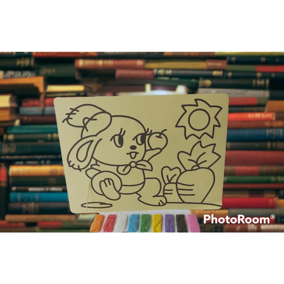 Mainan Edukasi Kertas Mewarnai Dengan Pasir | mewarnai dengan pasir | buku mewarnai | mewarnai murah