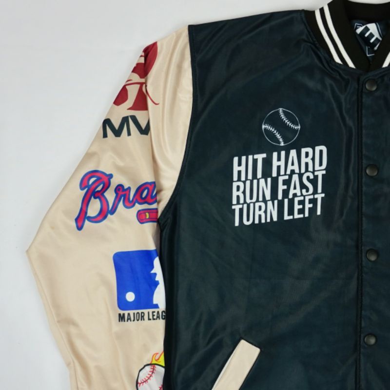 (COD) JACKET VARSITY BASEBALL MOTIF TERHITS PRIA WANITA L XL