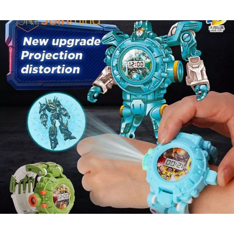 Harga Promo | Jam  Robot Digital | Jam Tangan 3in1 RoBot Proyektor | Mainan Anak Termurah