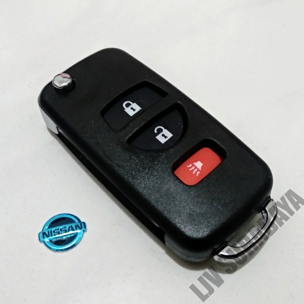 casing kunci flip key model lipat 3 tombol nissan grand livina xtrail