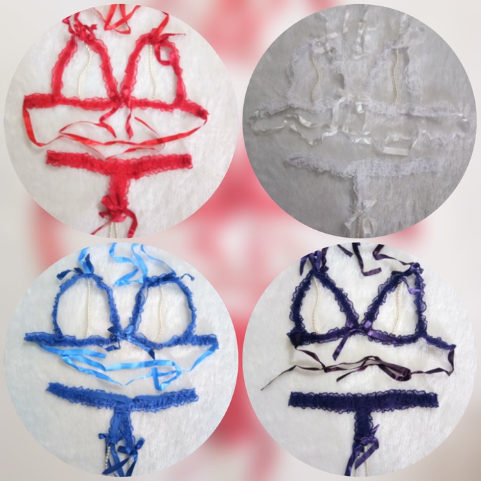 Bra SET Kacamata 8315 ( Bra + G String Moete )