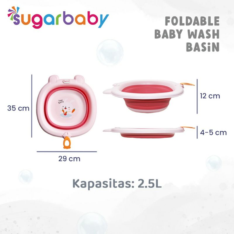 Sugarbaby Foldable Baby Wash Basin/Baskom Lipat Bayi/Ember Lipat Multifungsi