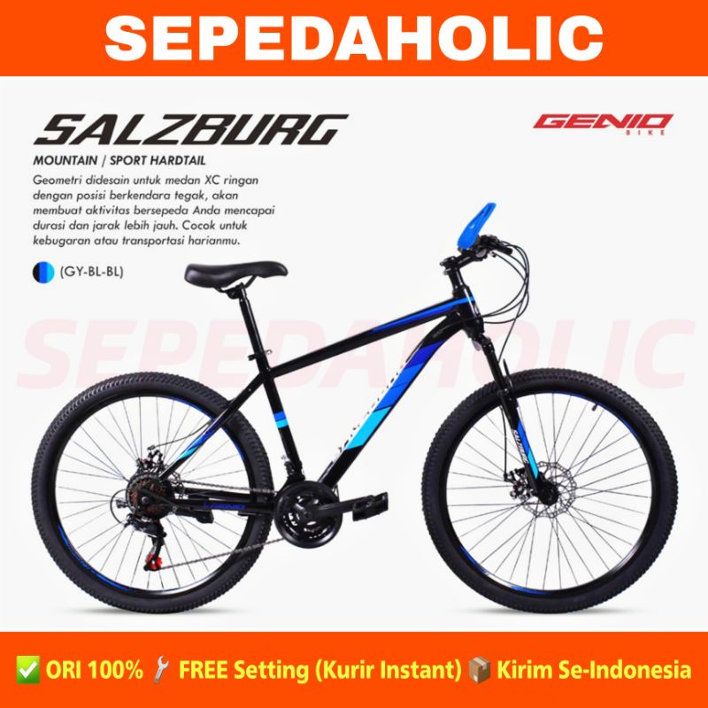 Sepeda Gunung 26 Inch MTB GENIO SALZBURG SS 41 NEW 2020 Rem Cakram 3x8 Speed