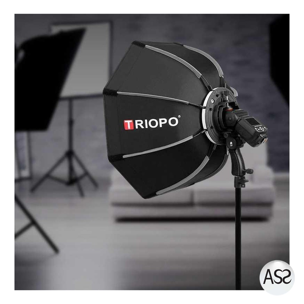 ASS Shop - TRIOPO Payung Studio Octagonal Softbox Reflektor Flash 65CM - KS65