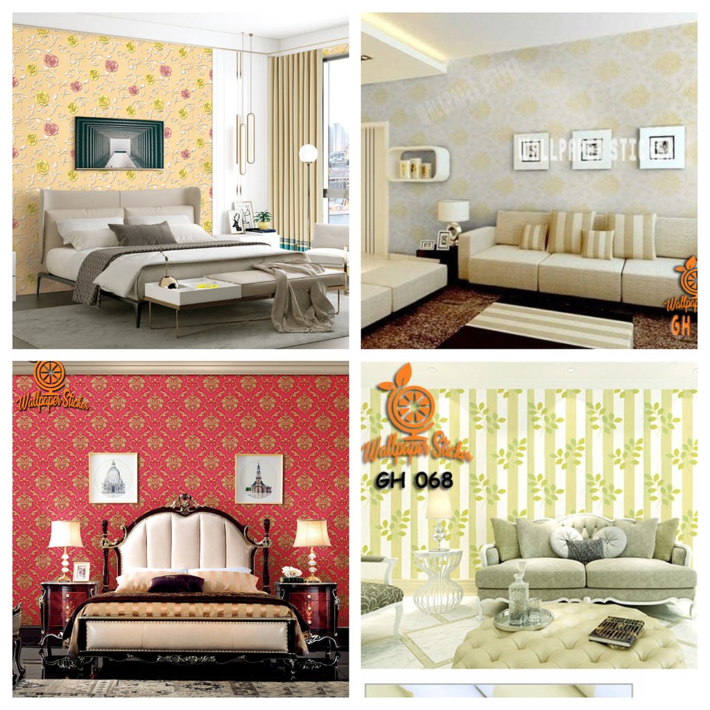 Wallpaper Dinding Aesthetic Wallpaper Dinding 3D Wallstiker Ukuran 45cmx8meter Wallpaper Dinding Pre