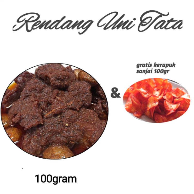 

Rendang Uni tata 100gram asli Padang