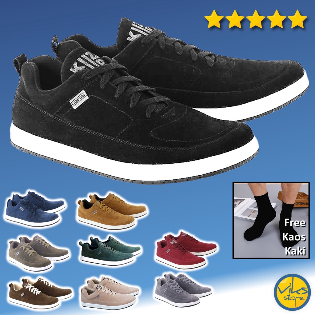 Sepatu Sneakers Pria Cowok Tali Style Casual Distro Kuzatura Original Bahan Suede Lokal Premium Elegan Sepatu Sekolah Kuliah Kerja Olahraga