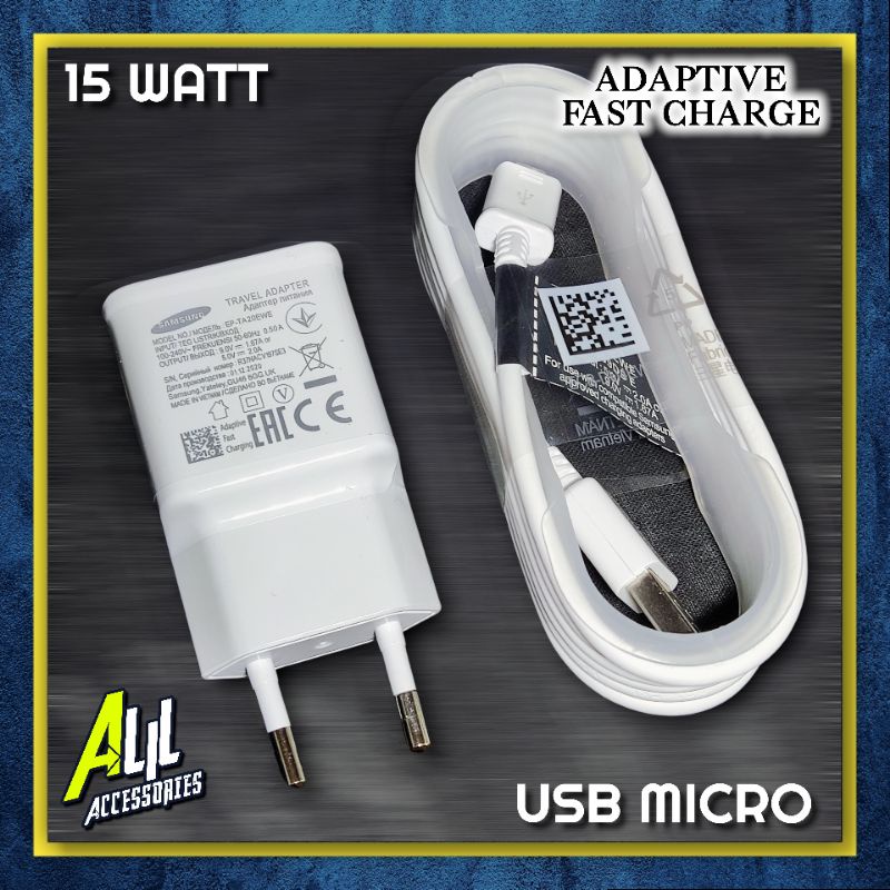 Charger Samsung J4 J4 Plus J6 J6 Plus Original usb Micro Adaptive Fast Charging