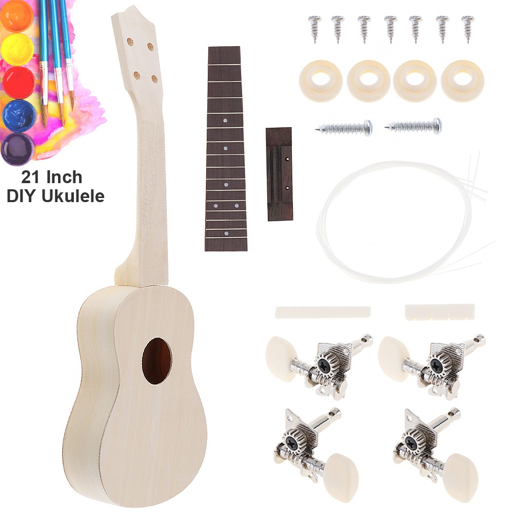 Ukulele Soprano Hawaii Ukuran 21 Inci Bahan Basswood