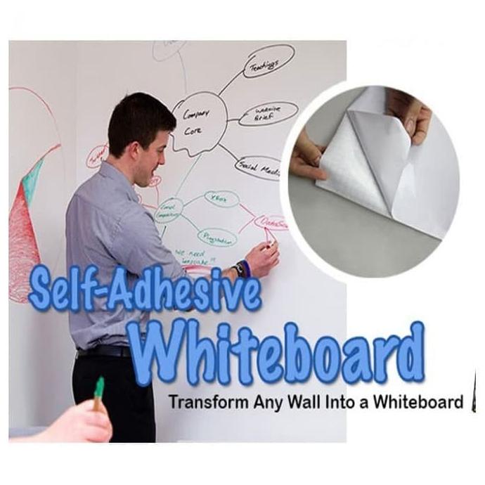 

whiteboard wallpaper dinding sticker papan tulis plus marker 45cmx2m BERGARANSI Kode 864