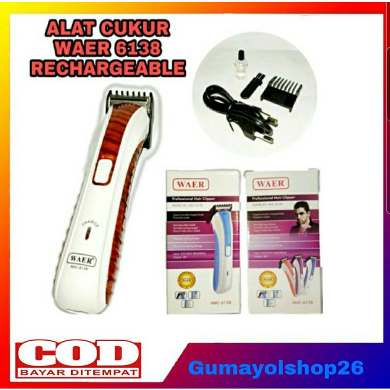 Alat Cukur Rambut Kumis Jenggot WAER NHC 6138