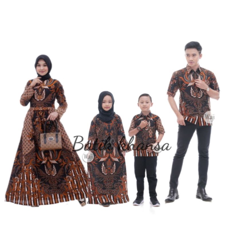 Batik Couple Keluarga - Baju Atasan Couple Batik Pekalongan Sarimbit Gamis Family Set