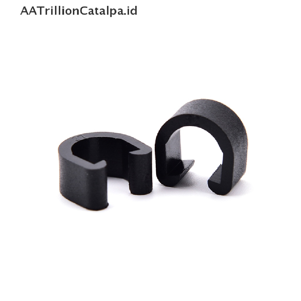 Aatrillioncatalpa 20 Pcs Klip Penjepit Kabel Rem Sepeda MTB Bentuk C Bahan Plastik