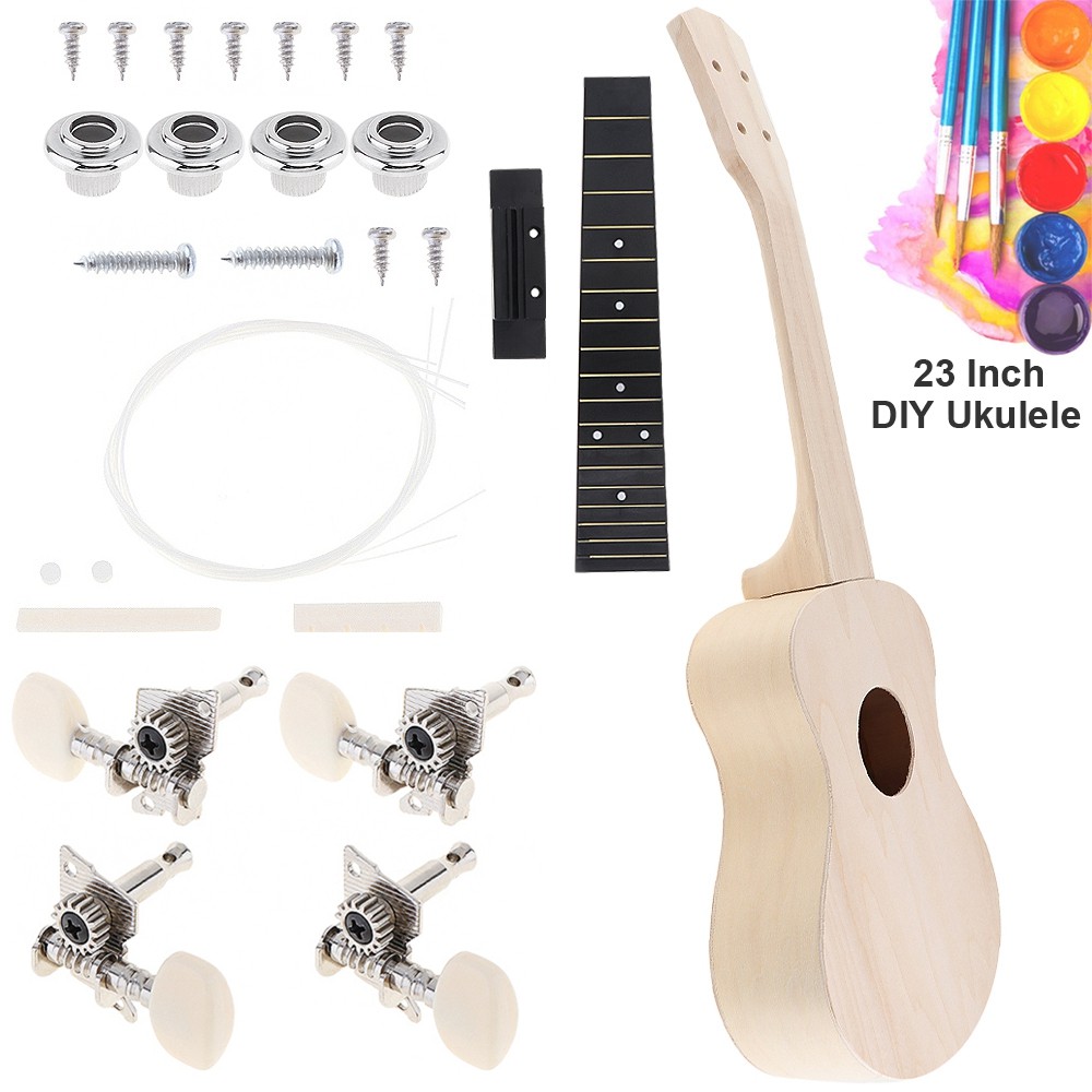 Gitar Ukulele Hawaii DIY Ukuran 23 Inci