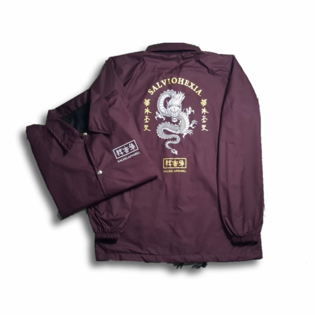 ( COD) JAKET COACH/JAKET PRIA CASUAL/jaket windbreakers-maroon salvio