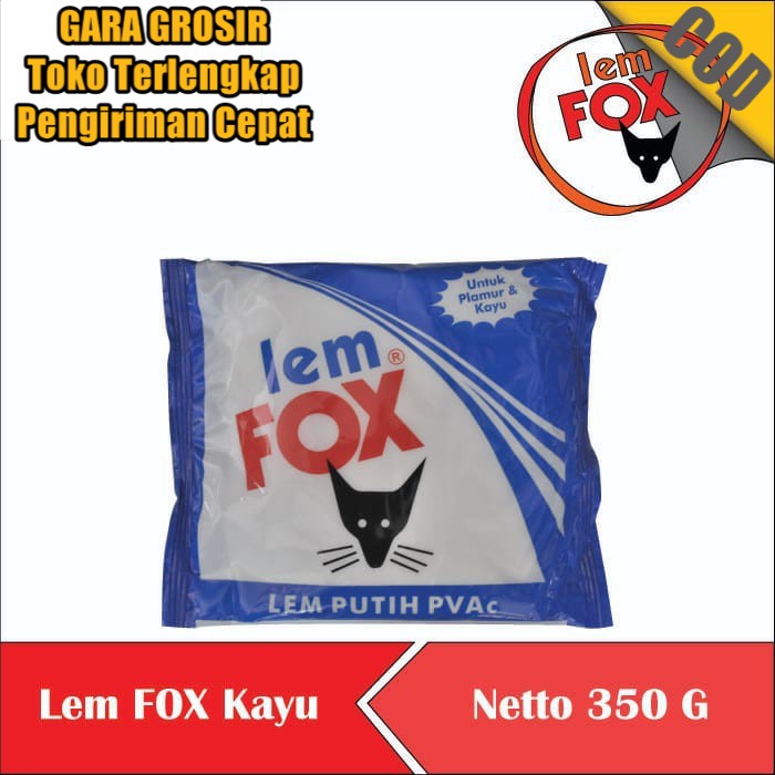 

LEM FOX PUTIH 350 GRAM KEMASAN PLASTIK BIRU SACHET REFILL 350GR