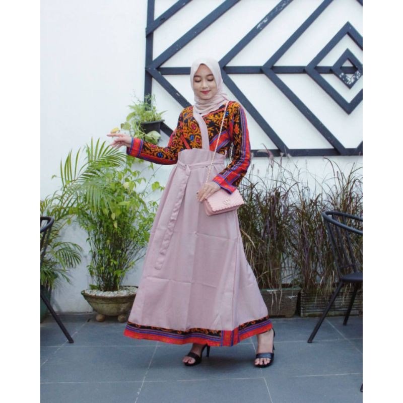 GAMIS PREMIUM MOTIF SONGKET KOMBINASI