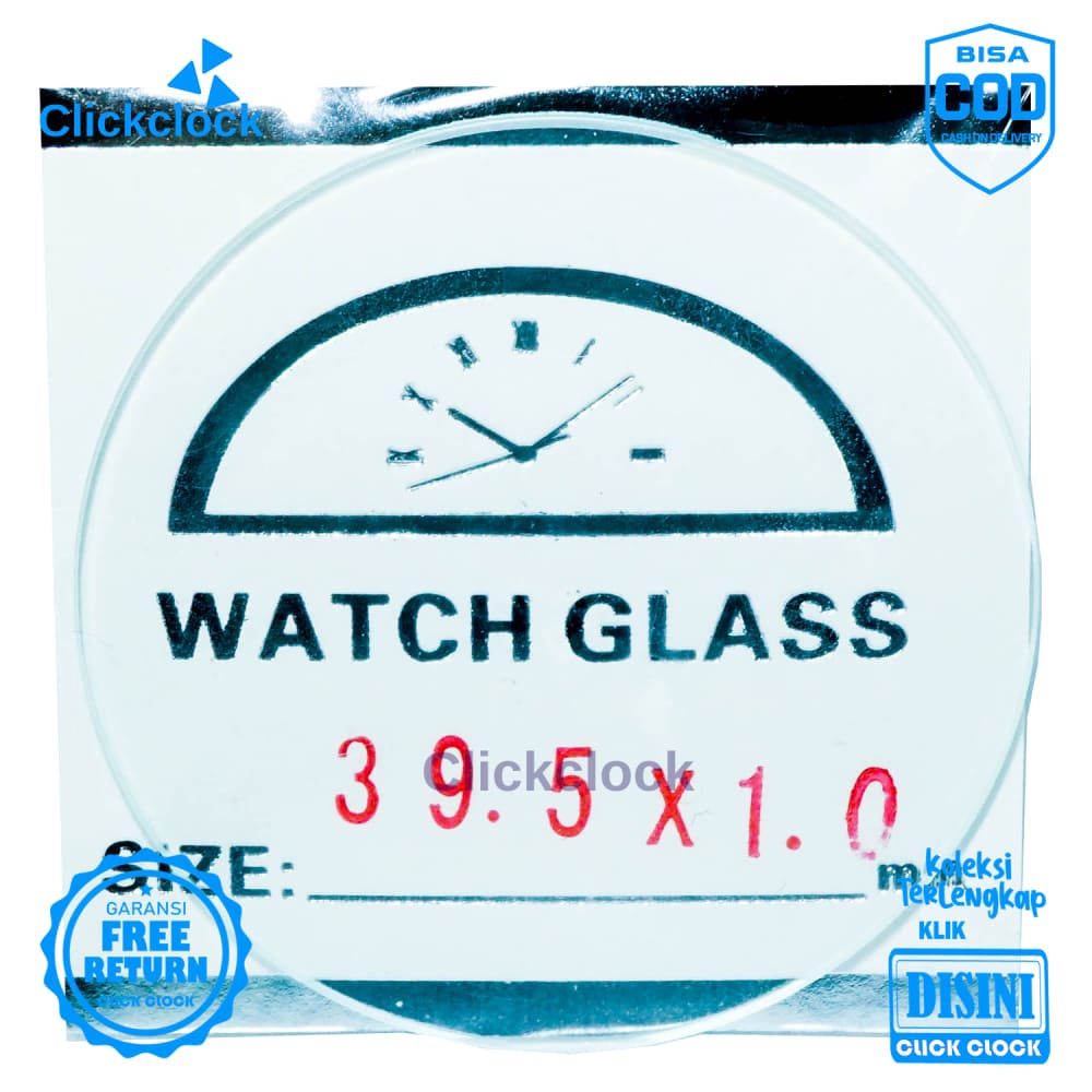 Kaca Jam Kaca Bahan Watch Glass PNC-395 Bagus 3,95 cm