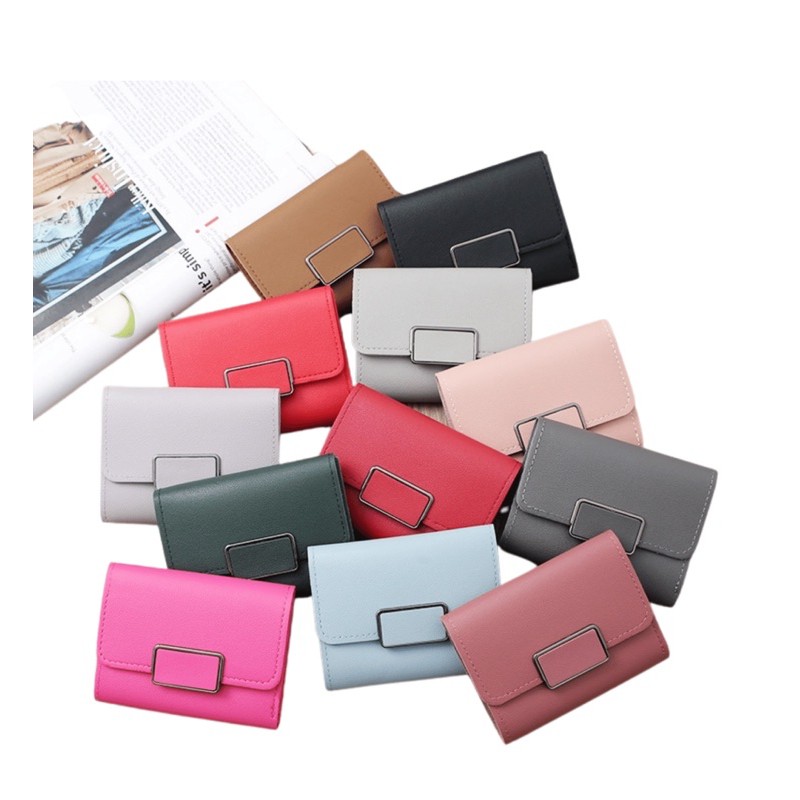 FEIFEY Retro Paragraf Pendek 117C/A49 dompet Forever young Polos Dompet Wanita Import C2 (kw)-1