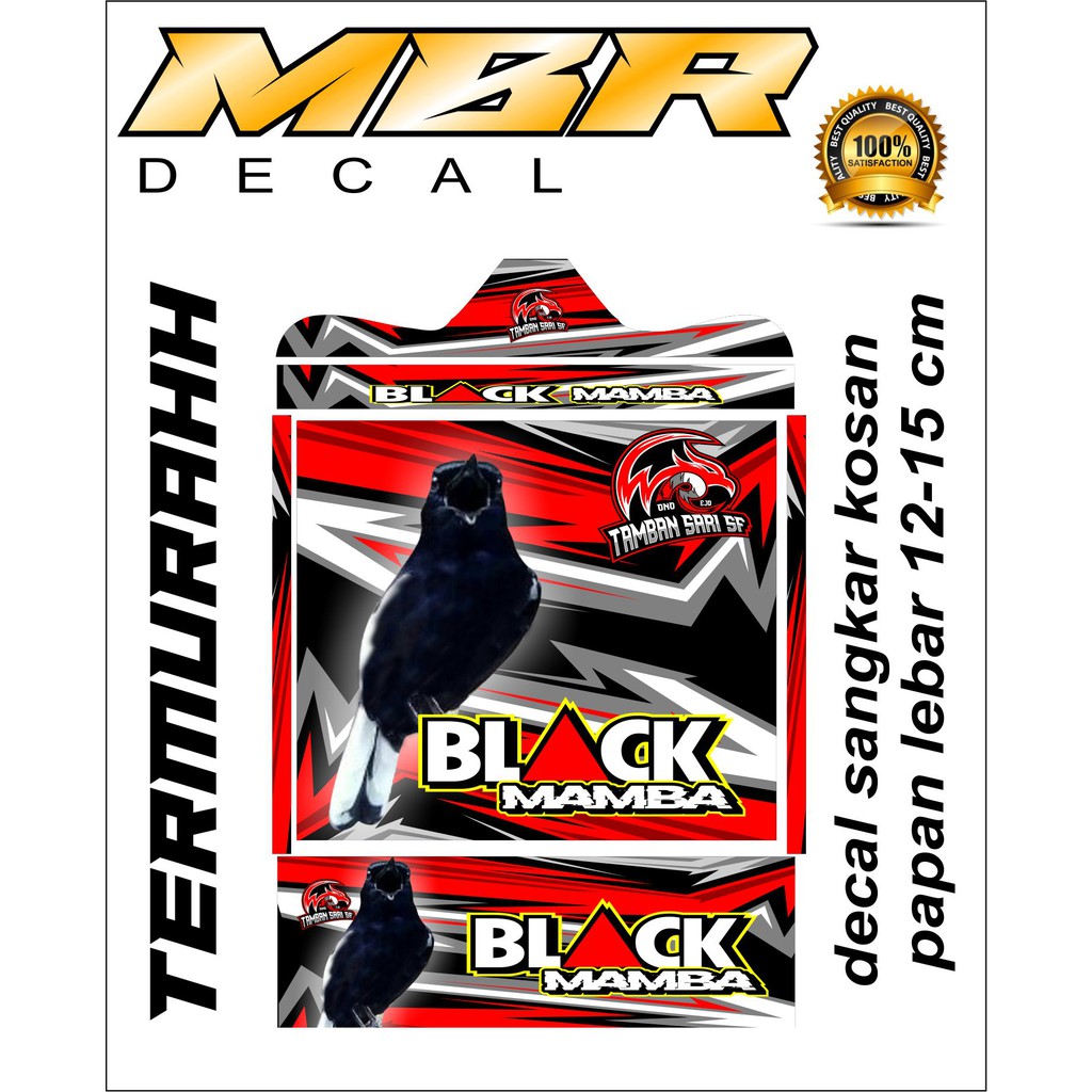 STIKER DECAL SANGKAR KOTAK KOSAN