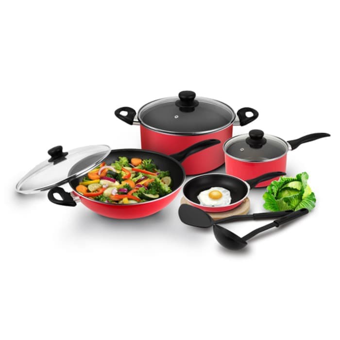 Panci Set Kirin Gordang Set 9in1 Alat Masak - Cookware Set