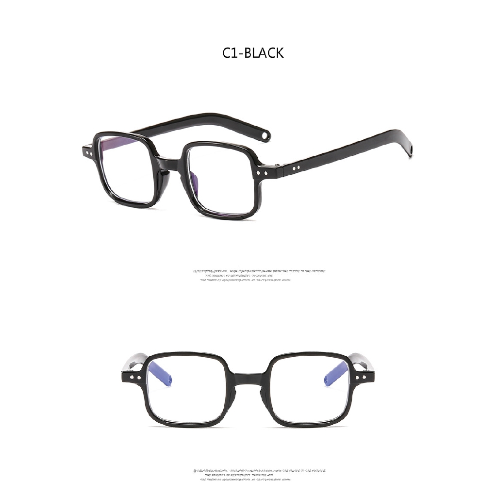 metal hinge anti-blue light small square meter nail new retro men and women glasses