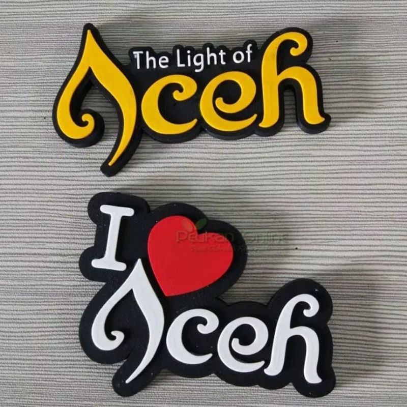 tempelan kulkas karet khas aceh | magnet kulkas