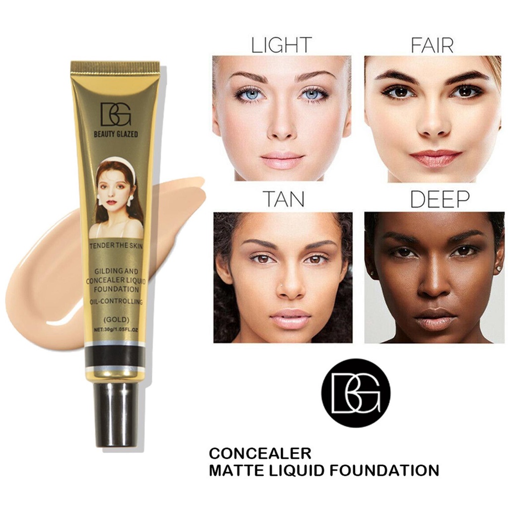 Beauty Glazed Gold Tube Liquid Foundation Beauty Glazed Foundation Beauty Glazed Foundation Cair Beauty Glazed Alas Bedak