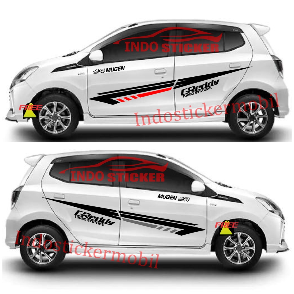 Cutting sticker mobil agya ayla striping sticker stiker mobil agya ayla brio ignis custom universal