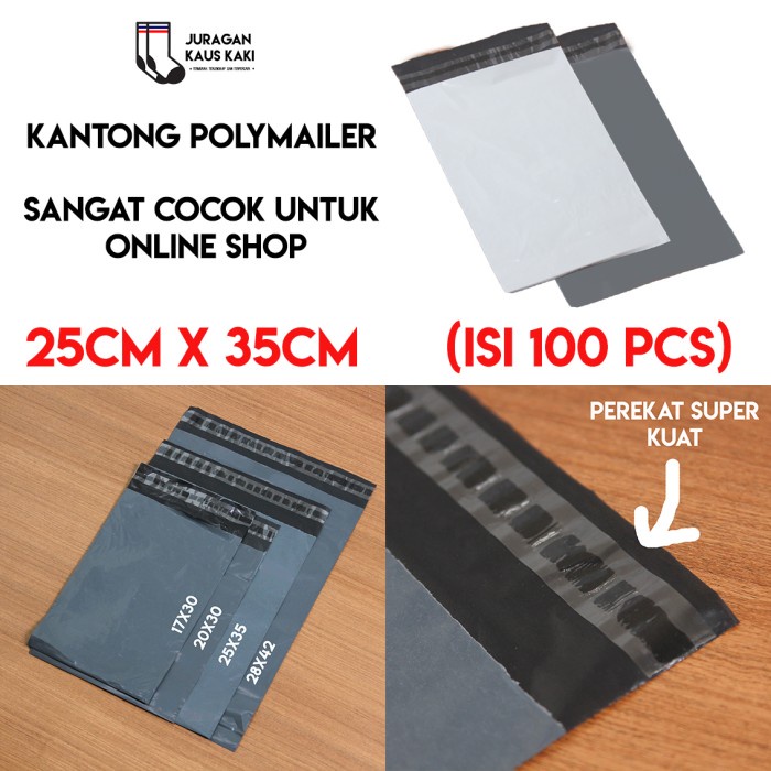 

Menyurat-Surat- Packaging Plastik Polymailer 25X35 Amplop Kantong Kemasan Isi 100 Pcs - Abu-Abu,
