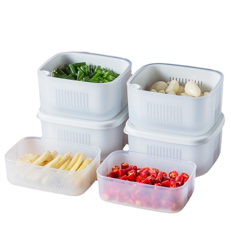 (BOW) Kotak Wadah Penyimpanan Kondiment Bumbu / Tirisan Buah Dengan Saringan Anti Tumpah