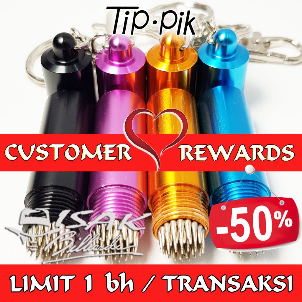 Customer Reward 802 - Cue Tip Pik Tool Hadiah Pelanggan ISAK Billiard