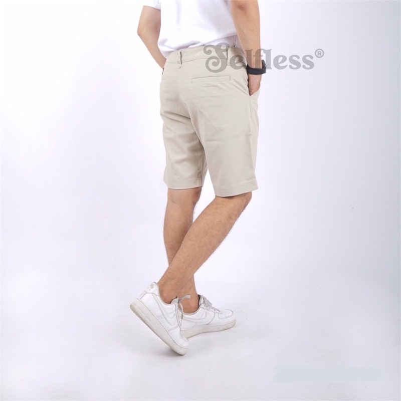 Celana Chino Chinos Pendek Pria Cowok Distro Premium Pantai Santai Hitam Cream Moka Abu Size 27-38 HITS