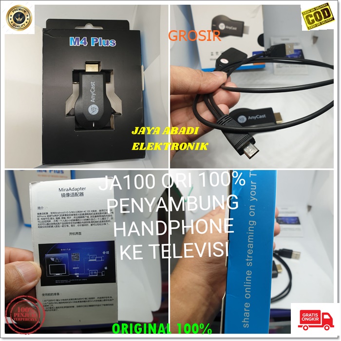 J100 ANYCAST ALAT PENYAMBUNG HANPHONE KE TELEVISI DONGLE HDMI MIRAE CAST PENGHUBUNG WIRELESS STEAMING GAMBAR MIRRORING DISPLAY RECEIVER SIPPORT SHARING STREAMING GAMBAR DIGITAL UNIVERSAL SAMBUNG LAYAR USB WIFI SCREEN MIRRORING VIDEO FOTO PROJEKTOR MULTI