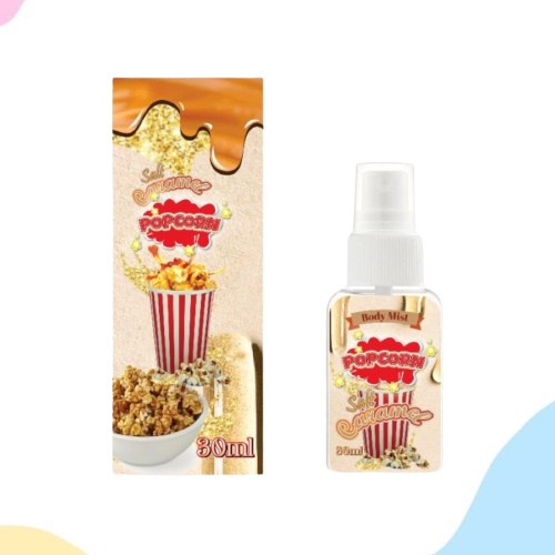 Kanzo - Parfum Body Mist Popcorn 30ml / Parfum Popcorn Caramel 30ml Unisex / Body Mist Popcorn 30ml