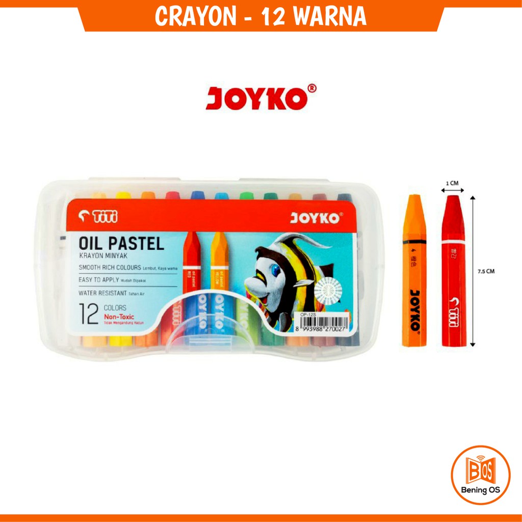 Jual Crayon / Krayon 12 Warna - Joyko | Shopee Indonesia