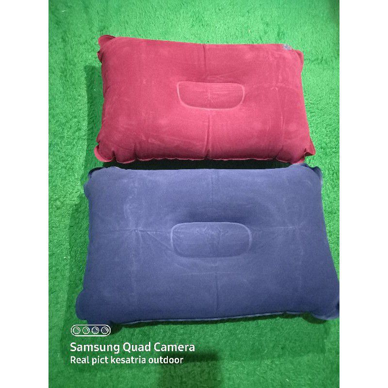 bantal tiup angin/bantal angin/bantal portable vinyl bludru