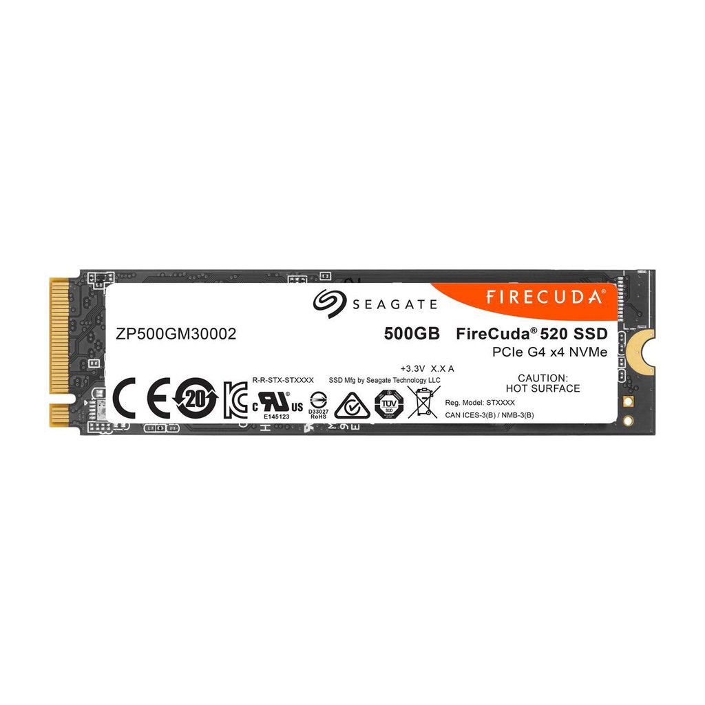 SEAGATE Firecuda SSD 520 500GB M.2 NVMe 1.3 SSD PCIe Gen4