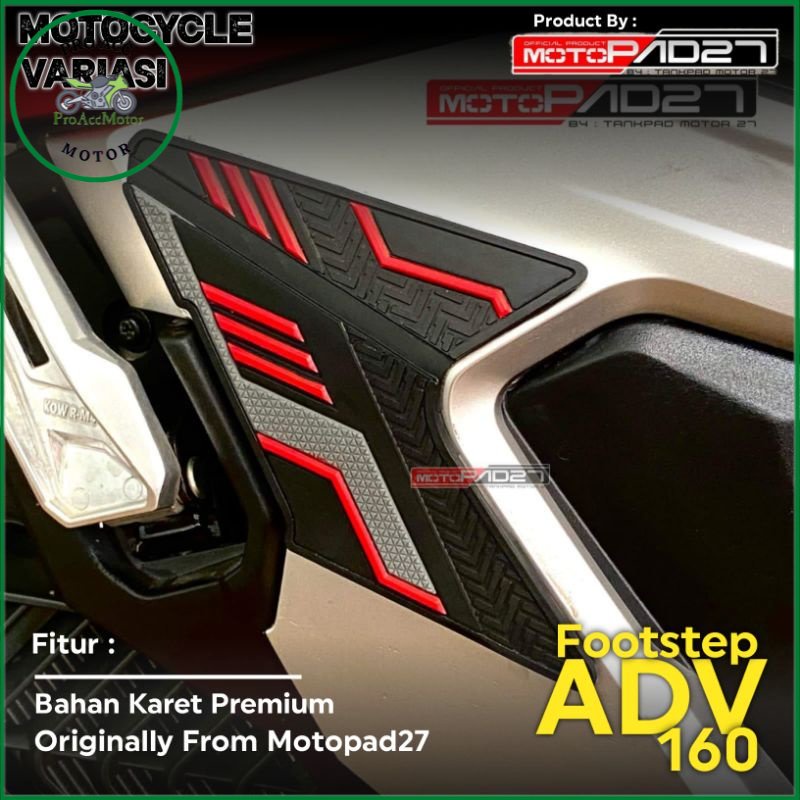 Stiker Footstep ADV 160 Karet Cover Footstep ADV 160 Rubber Premium (bisa cod)