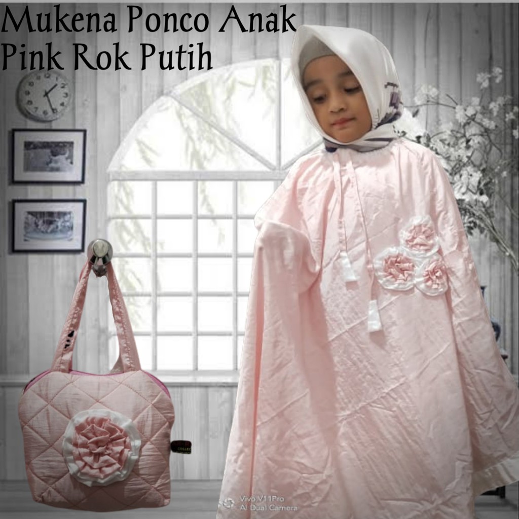 Mukena anak ponco platinum