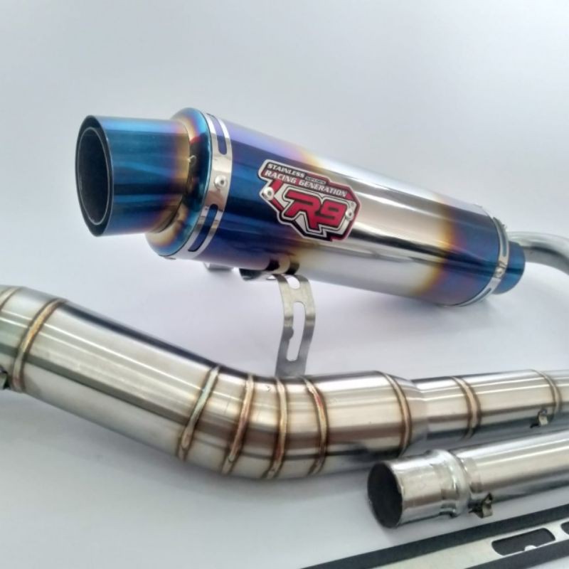KNALPOT R9 MUGELO R15 CBR 150 JUPITER MX MX KING VIXION SONIC SATRIA DLL