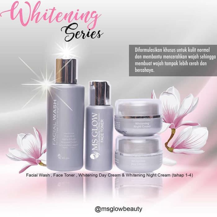 [WHITENING] CREAM MS GLOW BRIGHTENING SERIES 4in1 / PAKET NORMAL